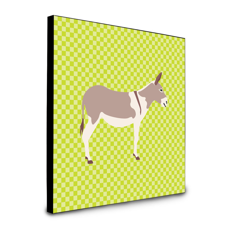 Panneau mural d’art teamster donkey australienne Lenoire, Vert