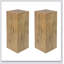 Table de bout en bois à colonne carrée MGO H33,75, finition vieillie pour l'intérieur et l'extérieur