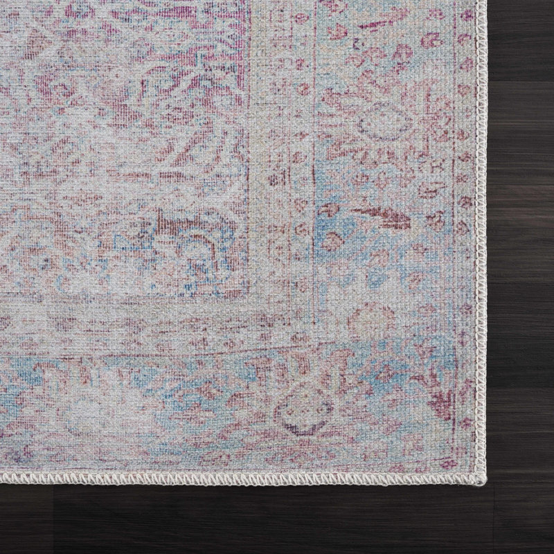 Tapis bleu / rouge / beige Dare Bohemian, Tapis de couloir 2 pi 7 po x 7 pi 3 po