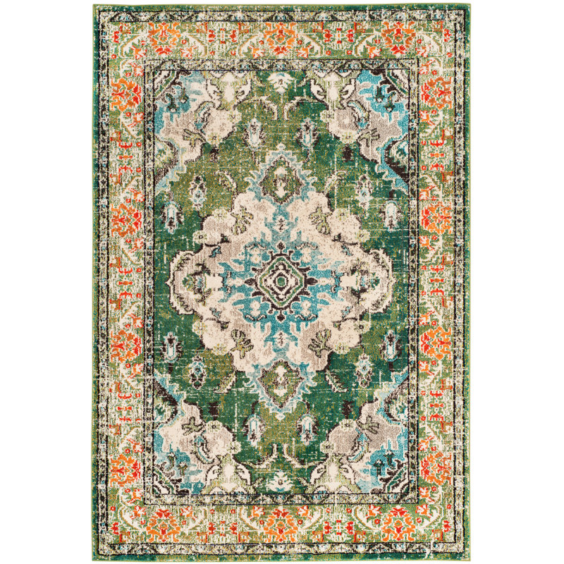 Almyra Oriental Area Rug, Rectangle 2'2" x 4', Violet/Fuchsia
