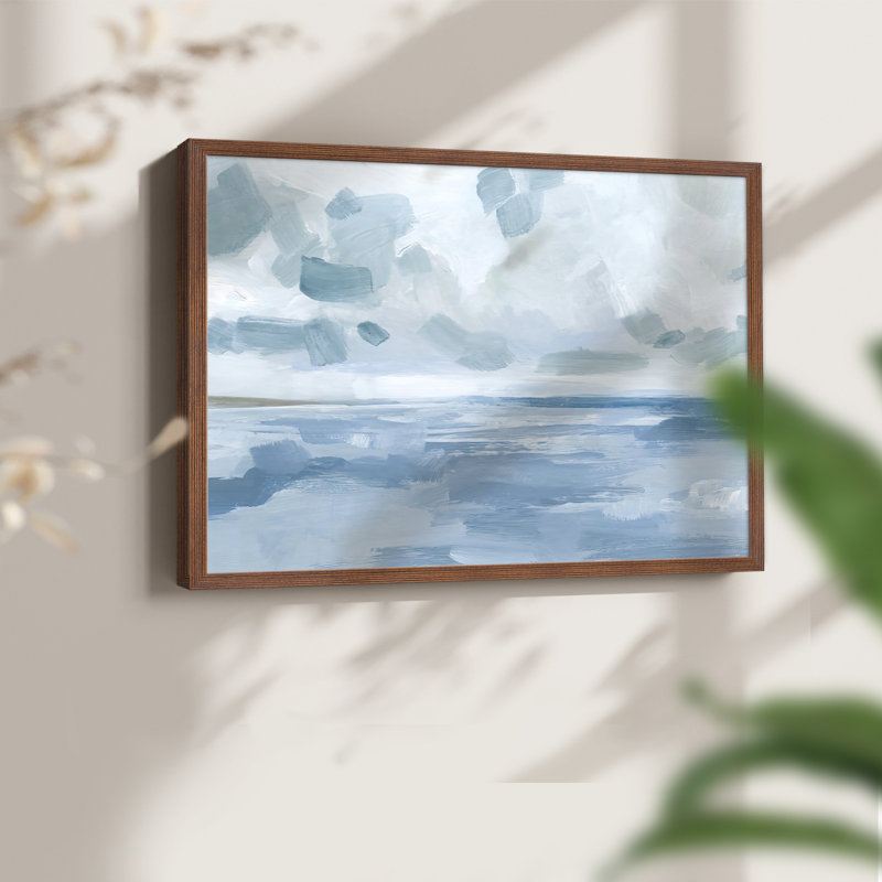 «Calm Seascape I», reproduction encadrée, Noyer, H 11 po x l 14 po