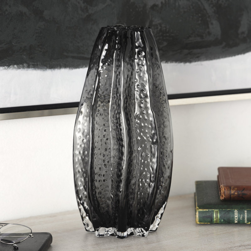 Dwyer glass table vase, Grand, gris