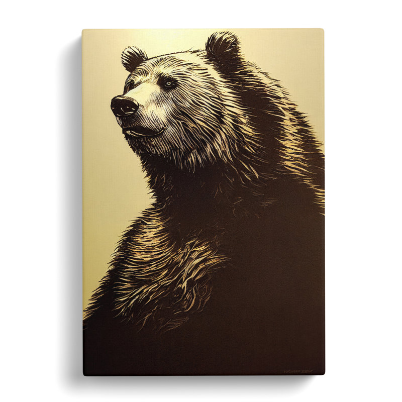 Great Grizzly Bear No.4 - Wrapped Canvas