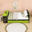 Lit de jour double avec lit gigogne simple et bureau USB-714380164
