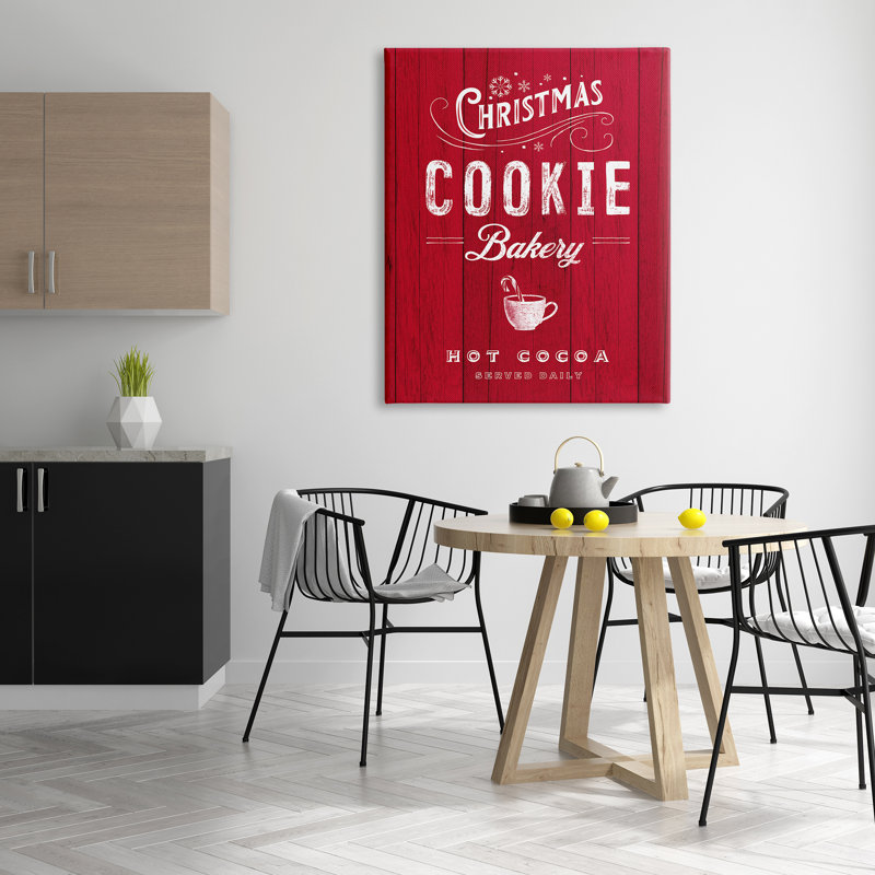 «Christmas Cookie Bakery Holiday», affiche sur plaque de cacao festive par Nina Pierce, H 48 po x l 36 po x P 1,5 po