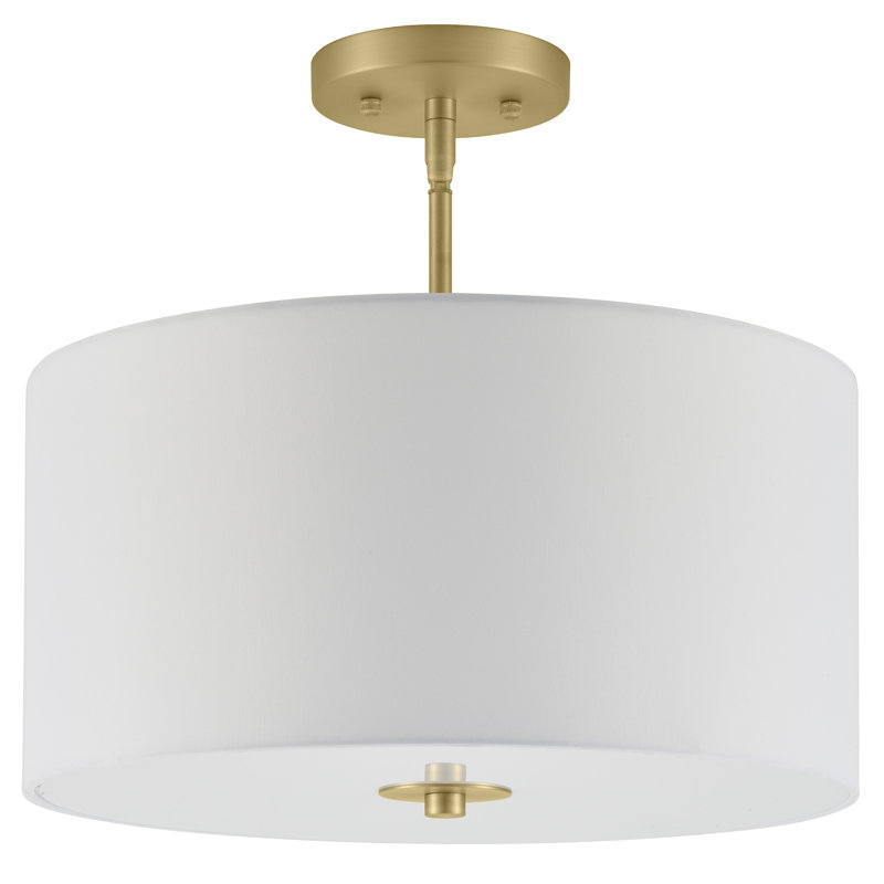 Lustree tambour 3 lumières Lafreniere, Laiton antique