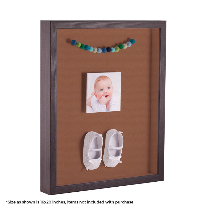 Wood Matte Shadow Box Picture Frame, Walnut