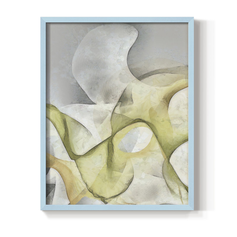 Excitation I, reproduction encadrée - bois massif, Bleu, H 10 po x l 8 po