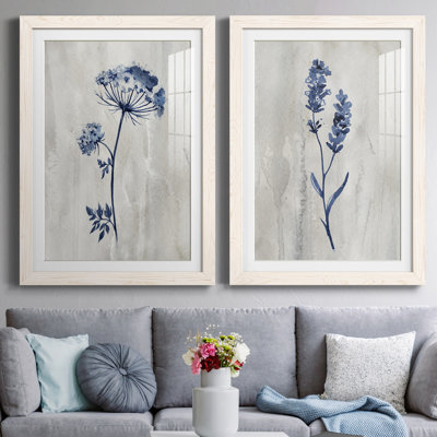 «Indigo Botanical I», ensemble de 2 reproductions d'impressions