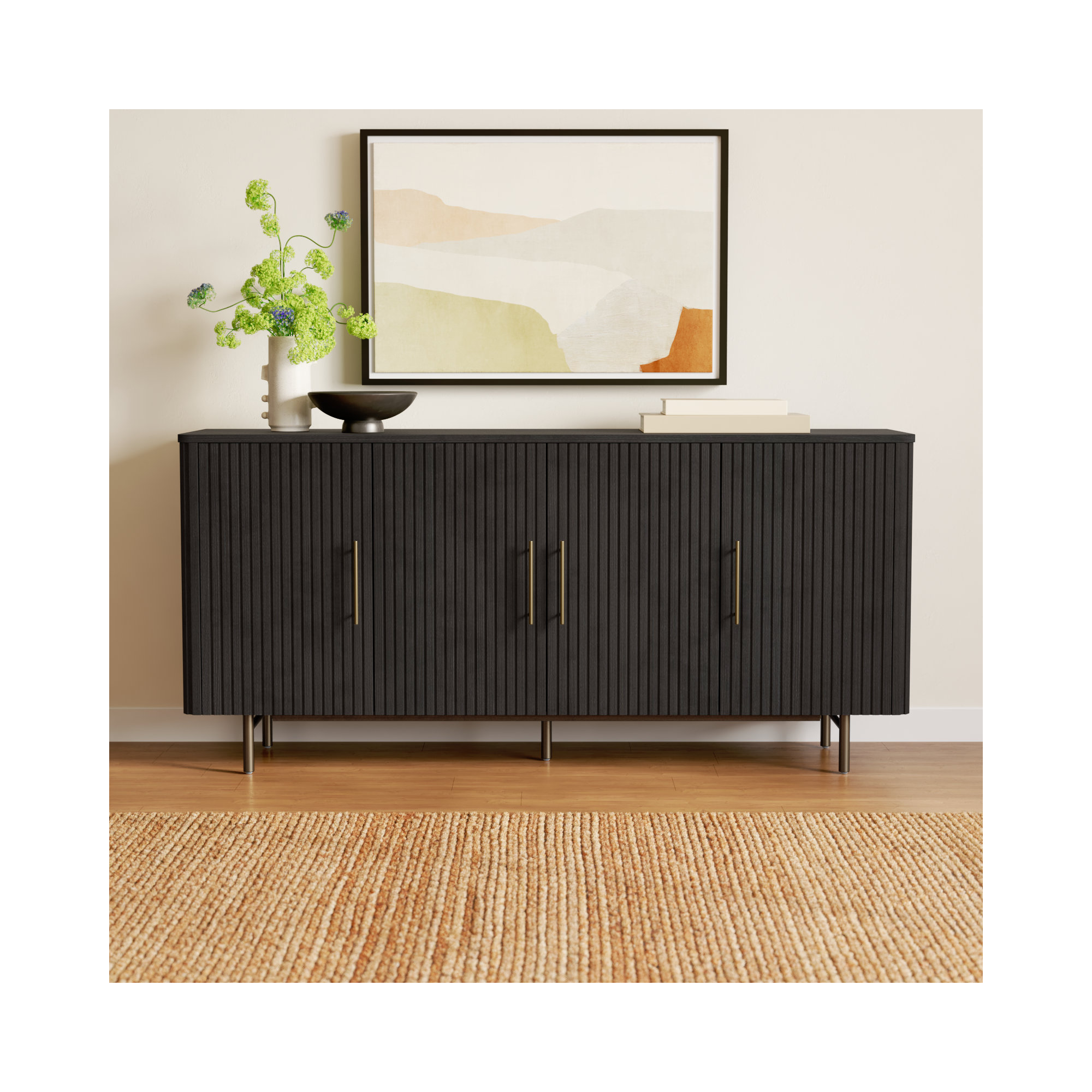 Adona 71'' Media Console, Black