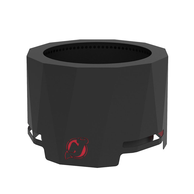 Round Steel Wood Burning Smokeless Fire Pit, New Jersey Devils
