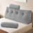 Comfort Wedge Pillow Headboard,  Soft Full Triangular Pillow, Reading Pillow, Backrest Cushion Headboard Gap Pillow For Back, Light Gray-125575957-132490660