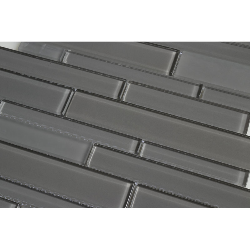 Premium Glass Mosaic Tile, Dark Gray