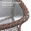 Ensemble fauteuil à bascule pivotant et table d'appoint Sami Patio en rotin avec coussins en oléfine résistants à l'eau-740361332