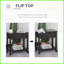 Table basse étroite de salon foncé par HOMcom - Flip Top & amp; Rangement peu encombrant