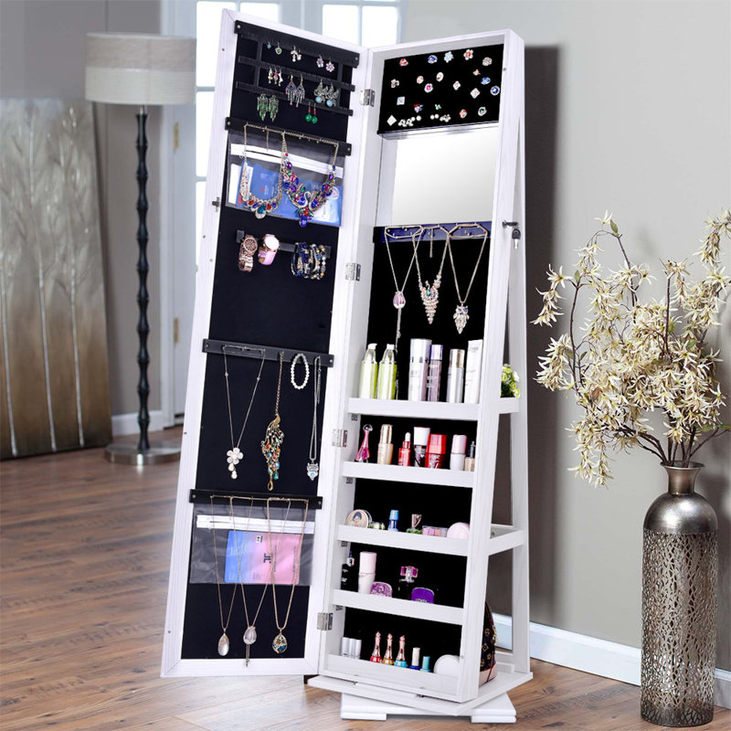 Armoire à bijoux avec miroir