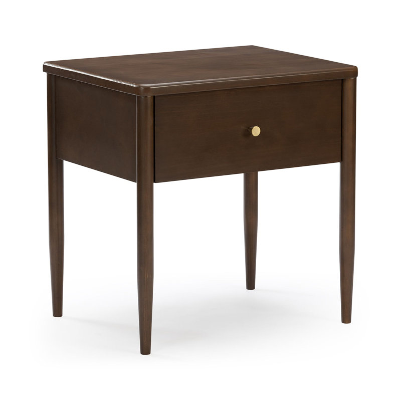 Jacelyn 1 Drawer Nightstand, Walnut, Walnut