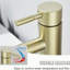 Robinet de lavabo pour salle de bain en or brossé avec robinets de lavabo à levier simple