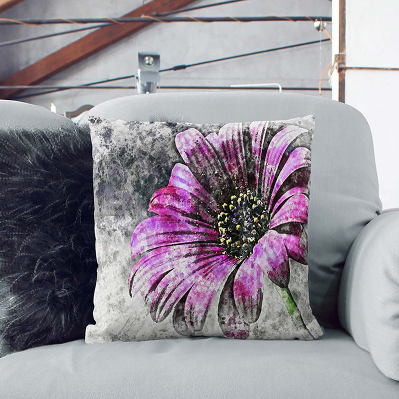 Square Throw Cushion, 40cm H x 40cm W x 15cm D, Black