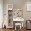 Black Makeup Vanity Set With Armoire-2085615306