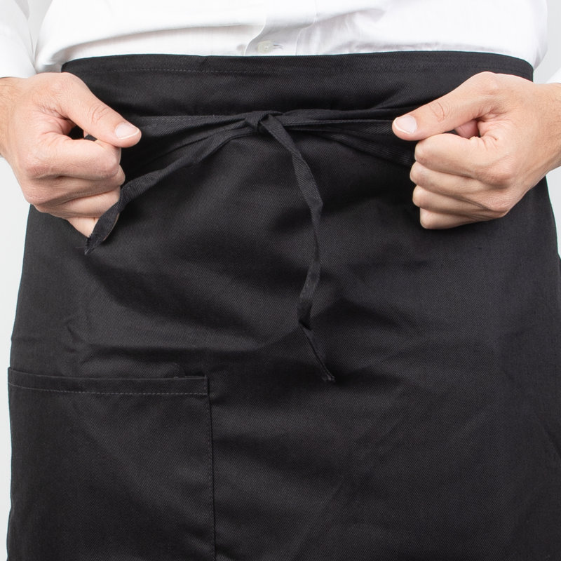 Solid Color Bistro Apron, Black