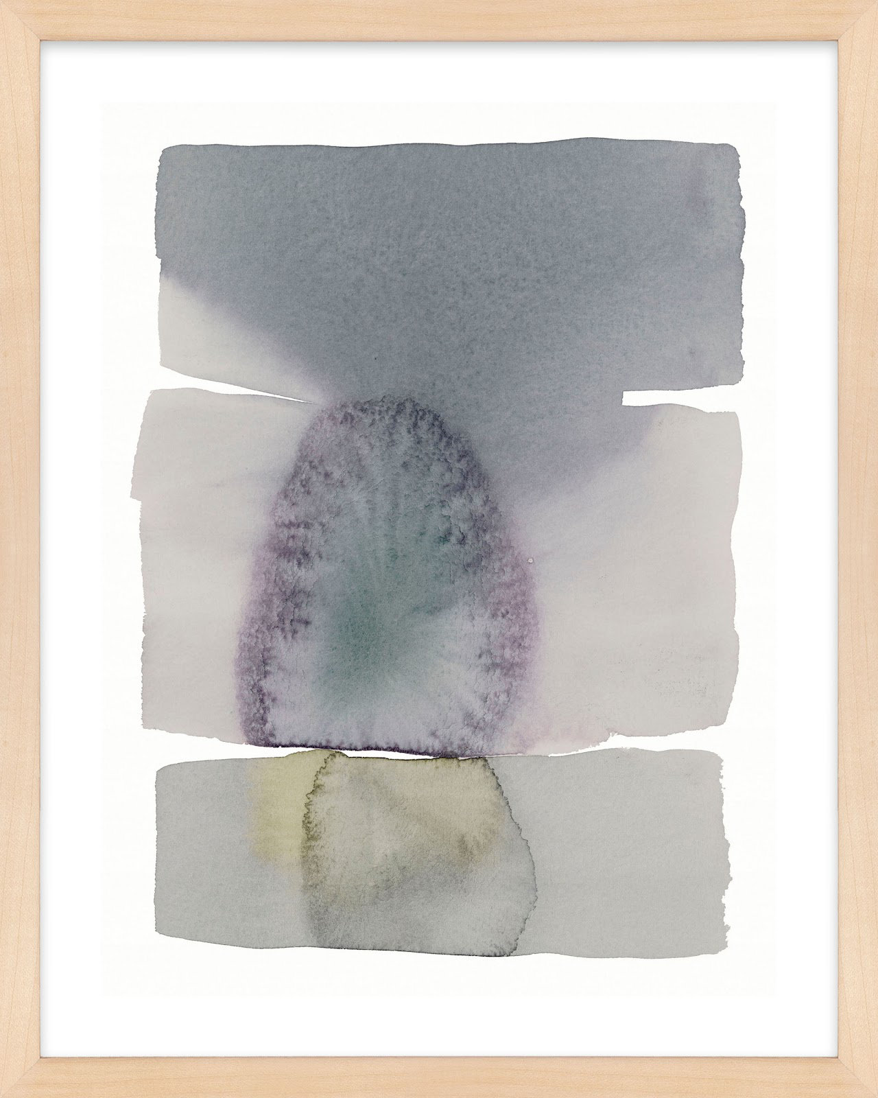Gray On Gray 5 by Jacques Pilon, 20" H x 16" W, Brown Framed