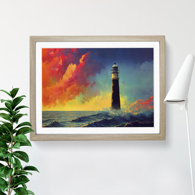 Sculptured Lighthouse - Single Picture Frame Painting
