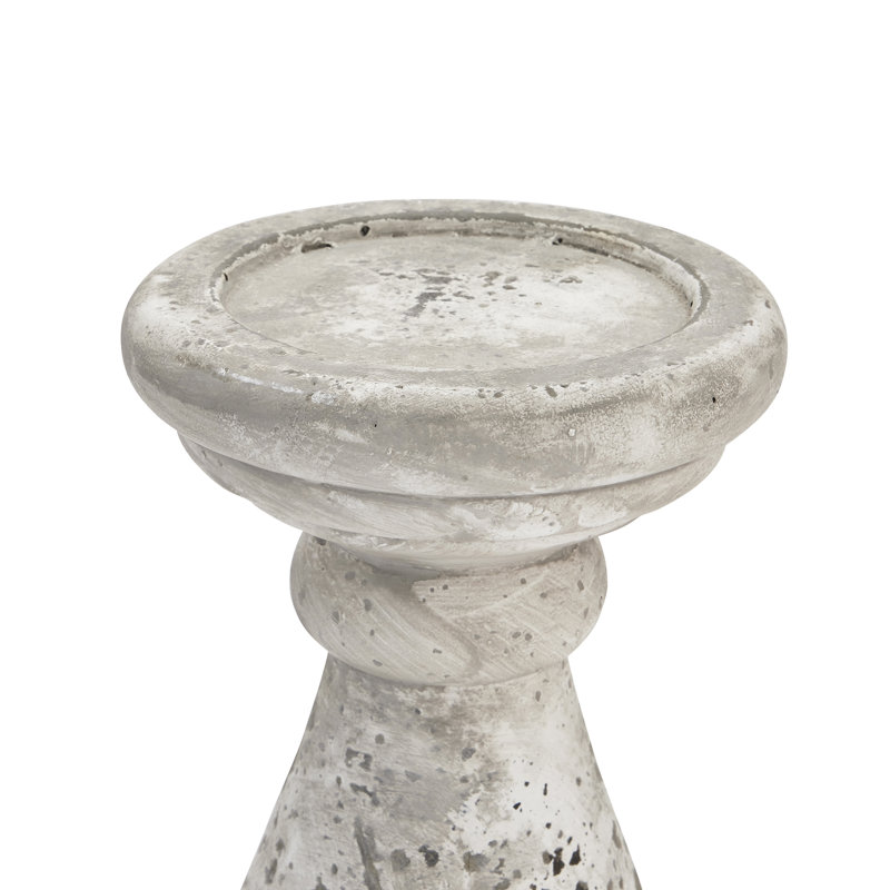 Ceramic Tabletop Pillar, Stone, 38cm H x 18cm W x 18cm D