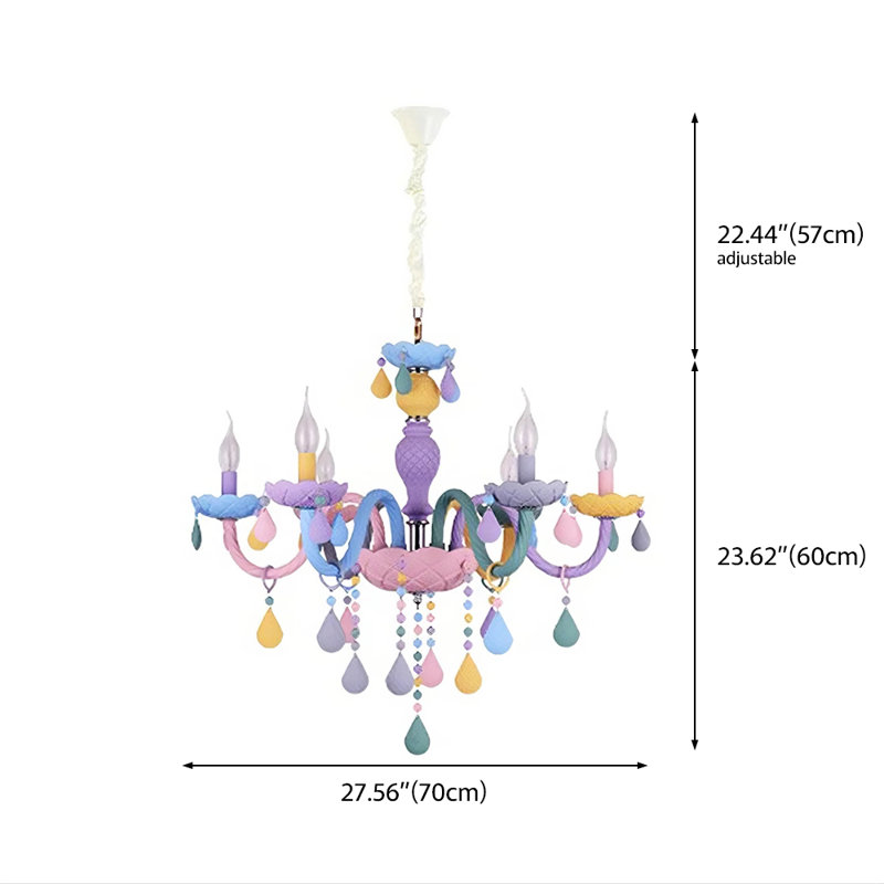 Lustre arc-en-ciel ludique pour espaces créatifs