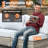 Emroy 6 - Person Wicker/Rattan Sectional Seating Group with Lighted Coffee Table and Swivel Chairs, All Weather Modular Outdoor Conversation Set with Cushions-1712957578