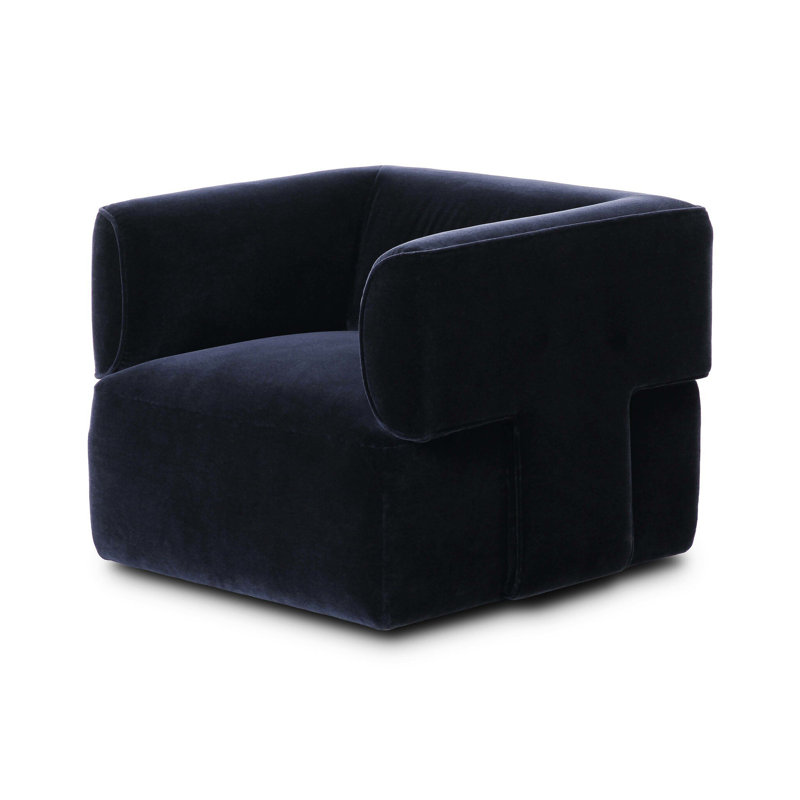Pacey Swivel Chair-Dulane Mahogany, Monte Navy