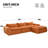 Ishmam Fully Compression Modular Boneless Sectional Sofa with Movable Ottoman-121883757