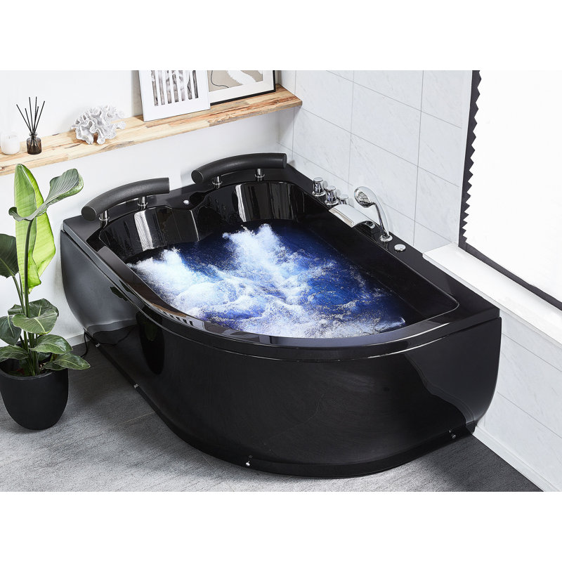 Bracey 1590mm x 113mm Whirlpool Acrylic Bathtub with Tap, Right Hand
