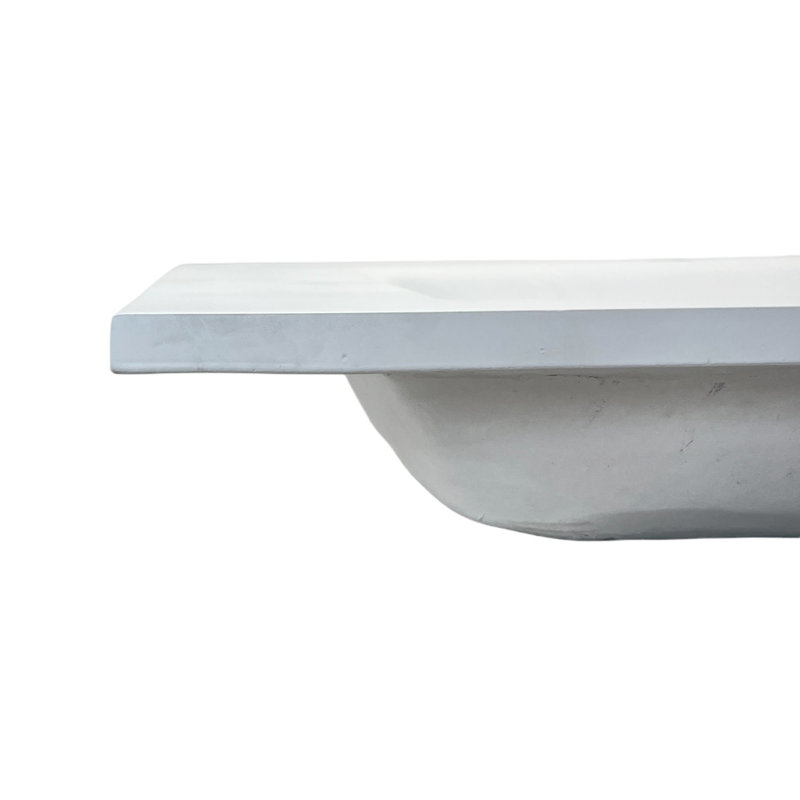 Plateau de meuble-lavabo simple en béton 31 po avec lavabo, Blanc
