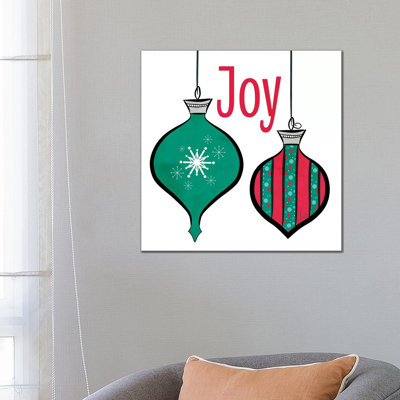 Joyful Christmas Ornaments II by Andi Metz - Wrapped Canvas Print