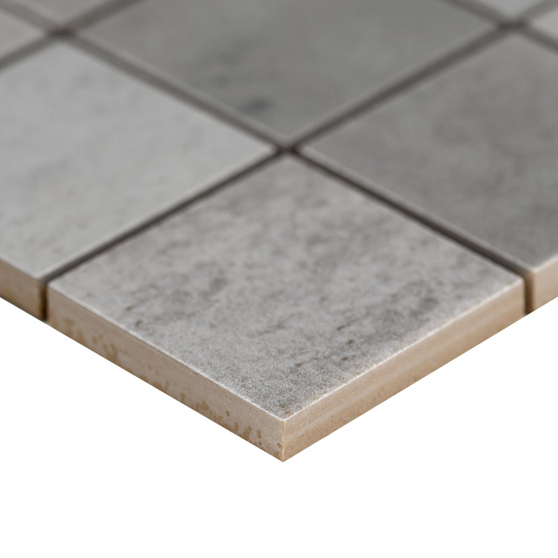 Vante 12 in. x 12 in. Matte Porcelain Mosaic Floor and Wall Tile, Umbra