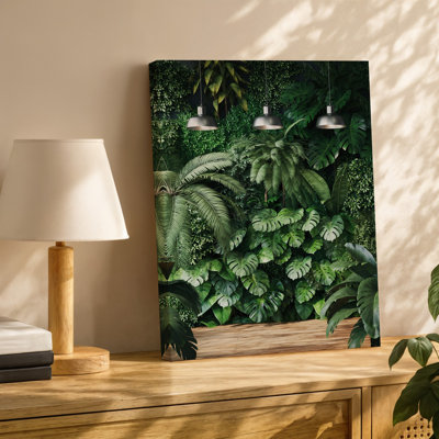 Toile, scène luxuriante d'une jungle tropicale remplie d'un tableau d'art mural