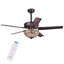 Ventilateur de plafond en cristal à 5 pales de 48 po avec ensemble d'éclairage inclus-31762024