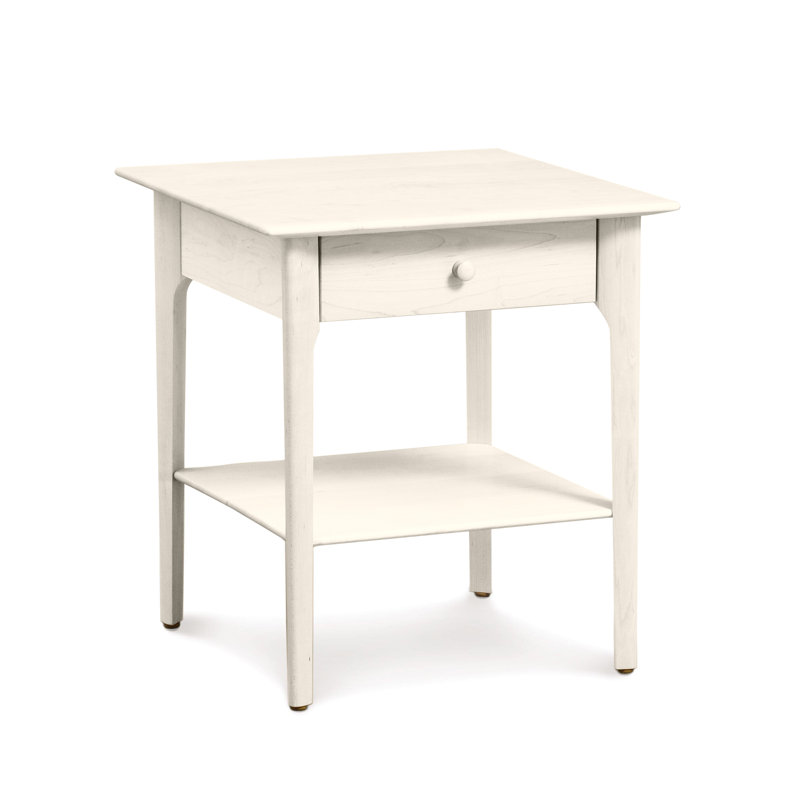 Sarah 1 - Drawer Solid Wood Nightstand, Parchment Maple, 24"