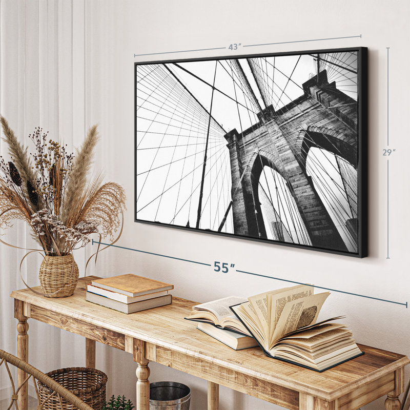 «Brooklyn Suspension Bridge Wall Art», H 29 po x l 43 po