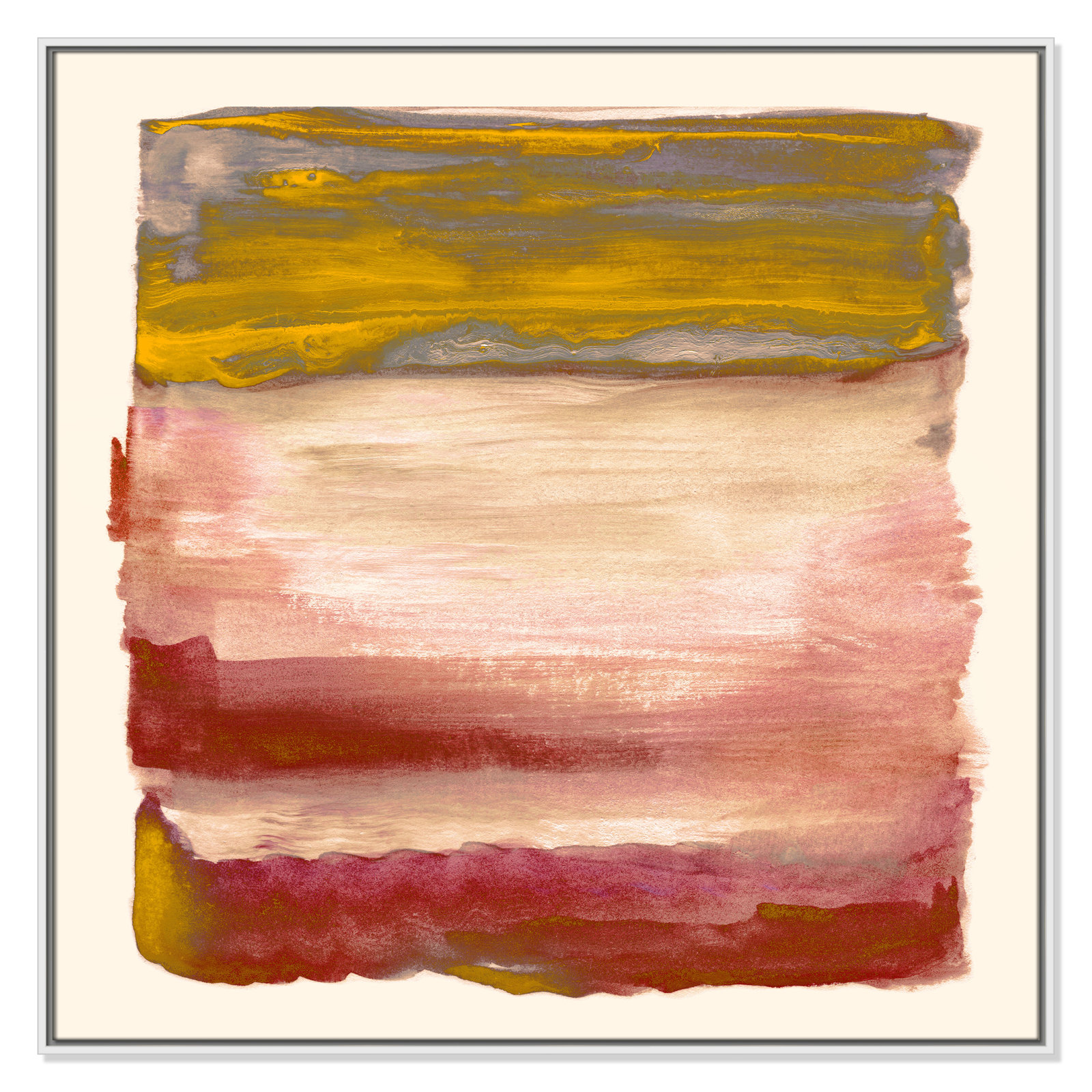 Yellow Sky I Print by Nan, White, 41.5" H x 41.5" W