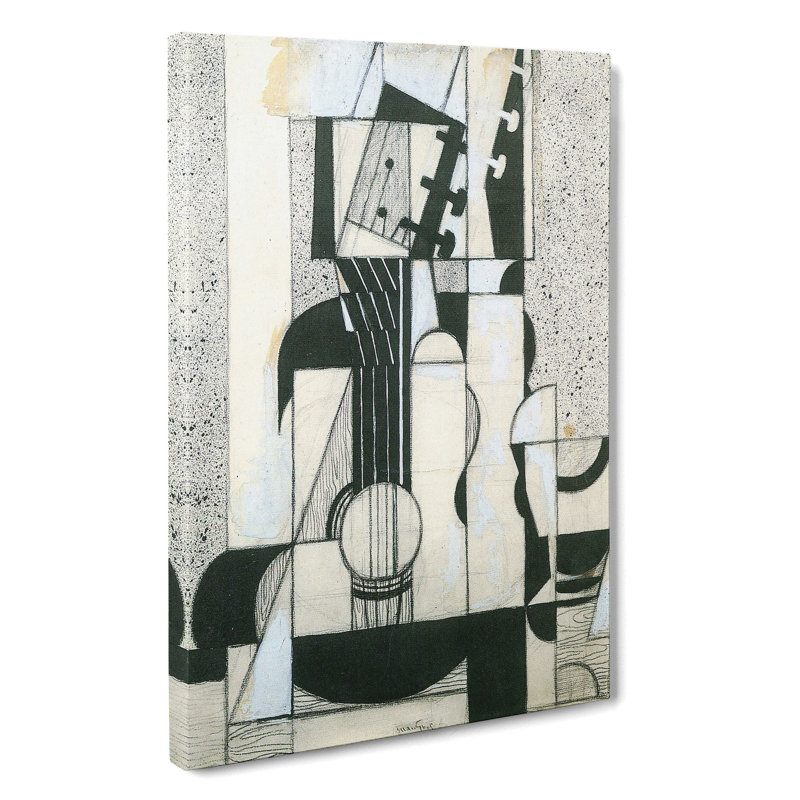 Guitar Vol.2 by Juan Gris - Wrapped Canvas Painting, 50cm H x 35cm W x 3cm D