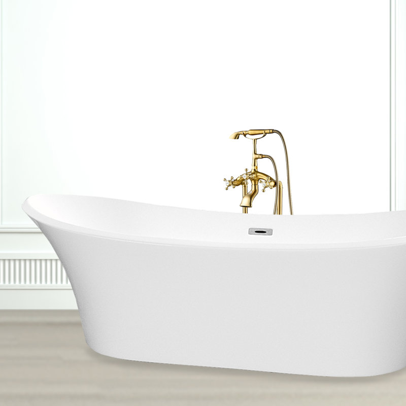 Floor Tub Spout, Ti Gold