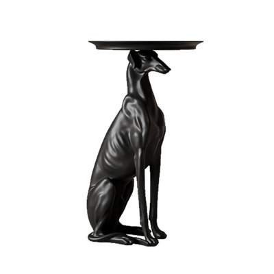 Creative Dog With Tray Resin Sculpture