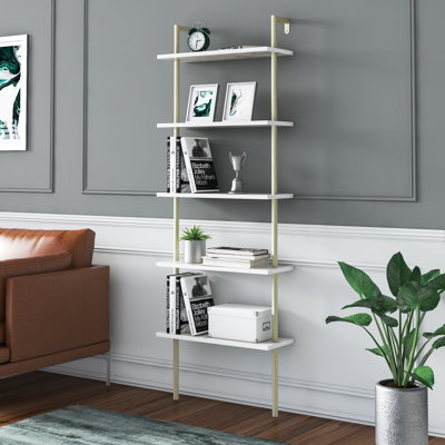 Innis 68.5" H x 23.6" W Metal Ladder Bookcase by 17 Stories