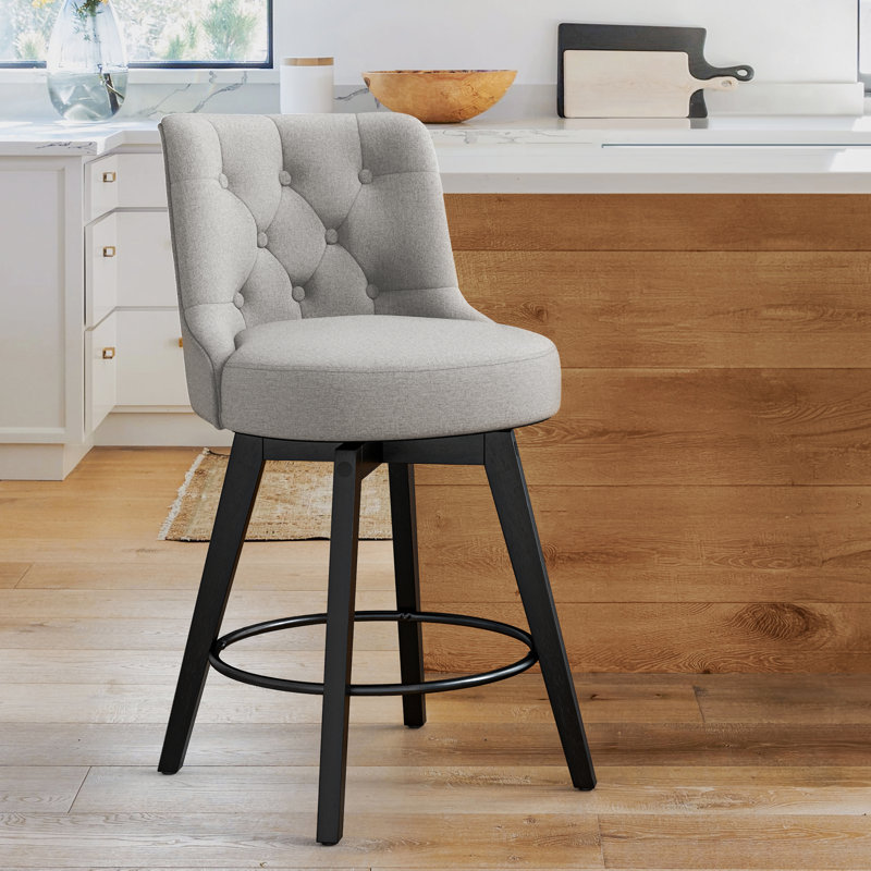 Tabouret de comptoir pivotant 26,7 po Arleine, Gris