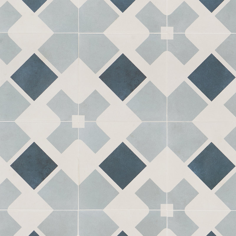 Plumeria Cross 9" x 9" Porcelain Field Tile (10.65 sq. ft./ Case)