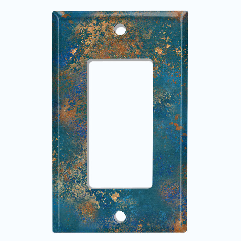 Distressed Patina Copper Print 1 - Gang Rocker Standard Wall Plate
