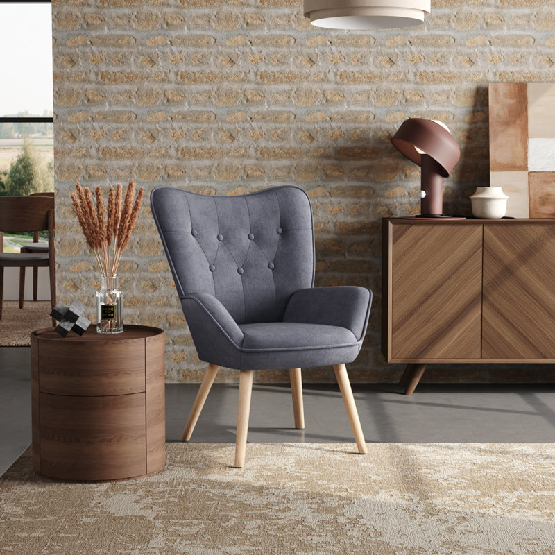 Opie Upholstered Armchair, Grey