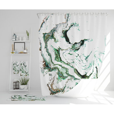 Nashae Polyester Shower Curtain Set